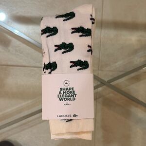 Lacoste Beige Socks with Iconic Green Logo - 2 pairs socks